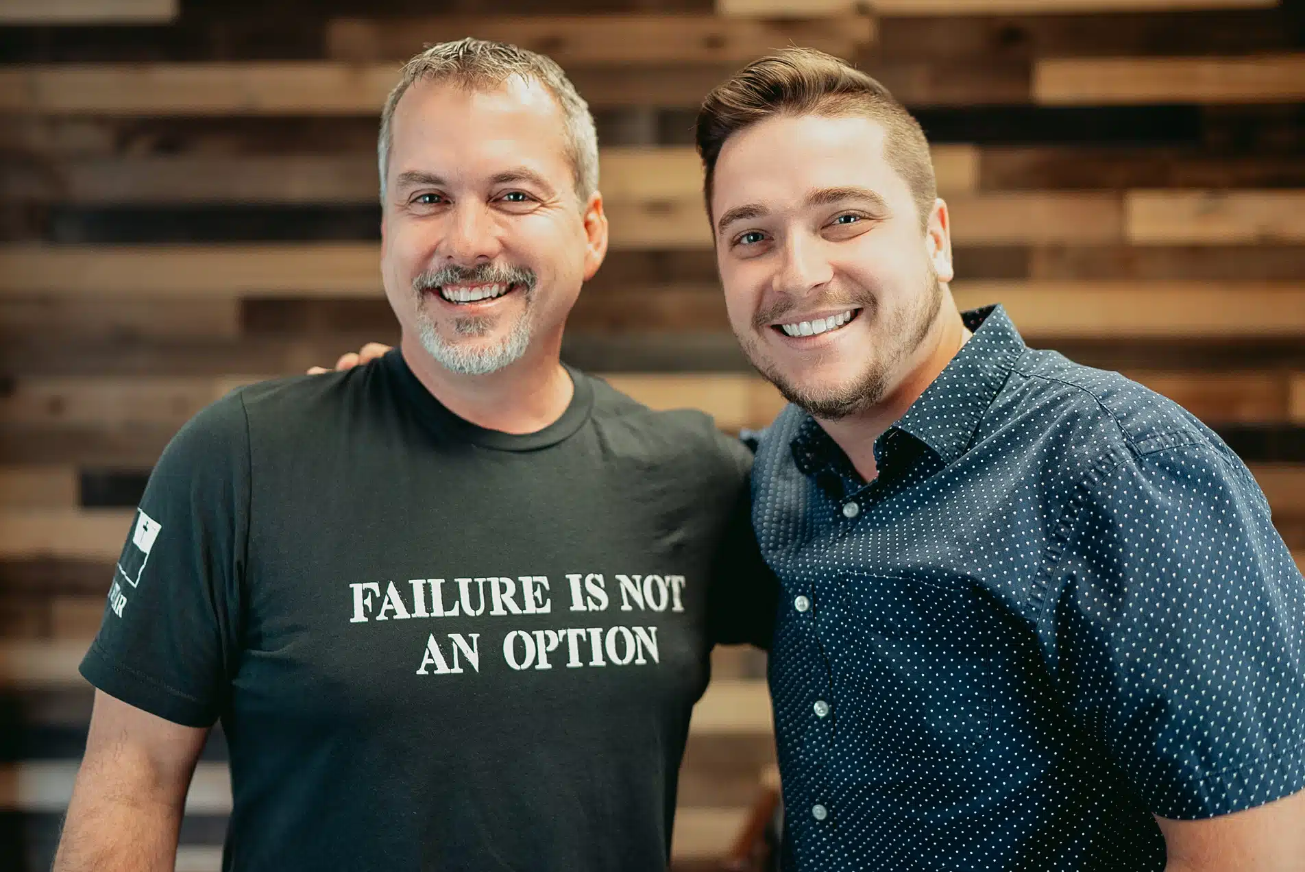 Chad Owen and Caleb North at the Retirement Realized office